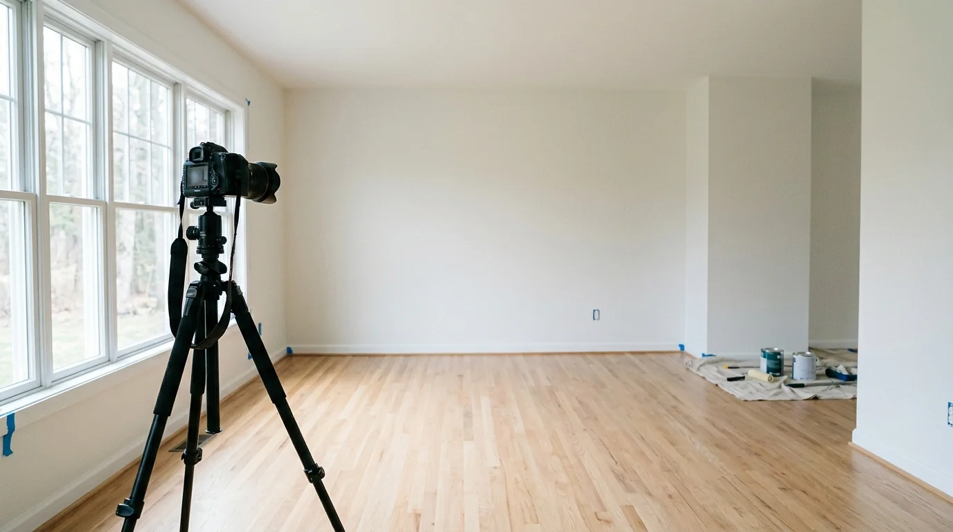 Newark home prepared for listing photos after a mold check