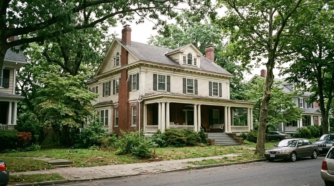 Historic early twentieth century house on a Forest Hill street in Newark, NJ