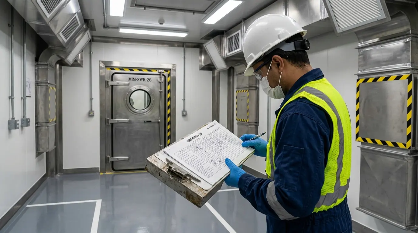 Clearance criteria being checked at the end of a remediation job